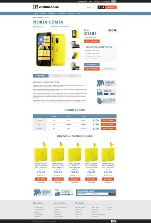 Brightstart magento theme product page