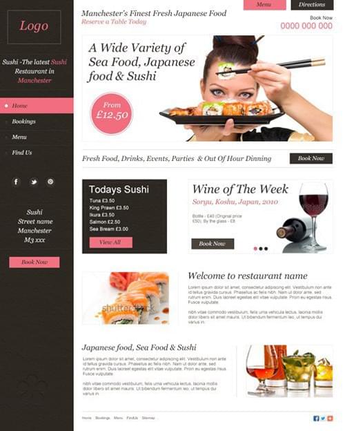 Sushi restaurante design concept