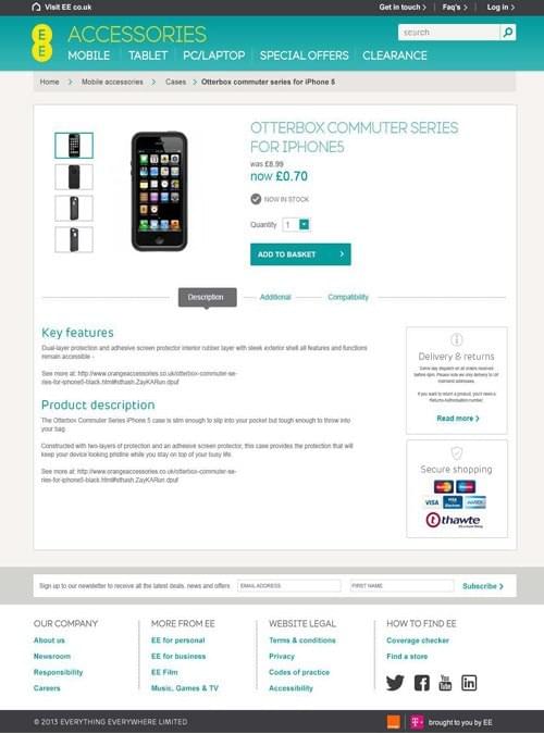 EE product page