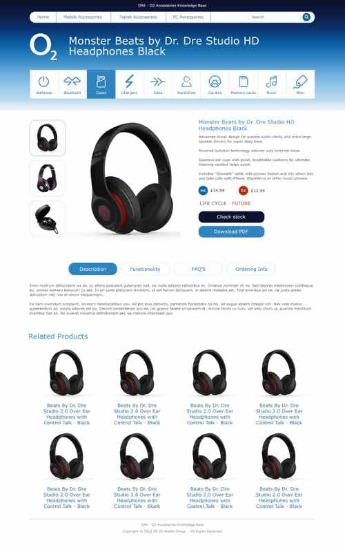 o2 product page concept two
