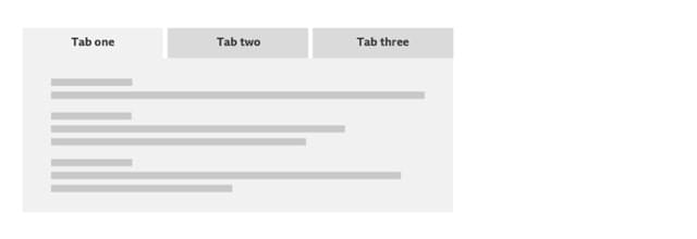 A simple wireframe with tabbed content